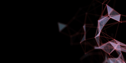 Poster - abstract technology futuristic geometrical and science color neon background with space for copy. pl