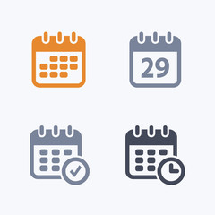 calendars - carbon iconsa set of 4 professional, pixel-aligned icons designed on a 32x32 pixel grid.