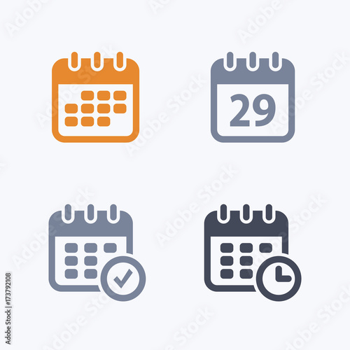 Fotomural Calendars - Carbon IconsA set of 4 professional, pixel-aligned icons designed on a 32x32 pixel grid