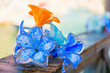Traditional flower glass decorations in Murano island near Venice, Italy.