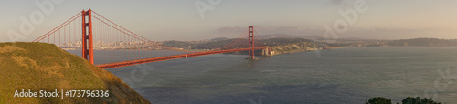 Plakat panorama mostu złotej bramy