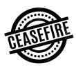 Ceasefire rubber stamp. Grunge design with dust scratches. Effects can be easily removed for a clean, crisp look. Color is easily changed.