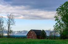 Old Red Barn On A Spring Day