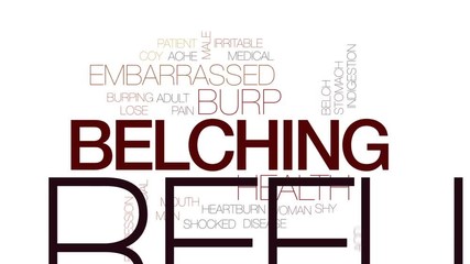 Poster - Belching animated word cloud, text design animation. Kinetic typography.