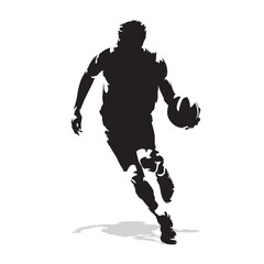 Poster - Basketball player, abstract vector silhouette