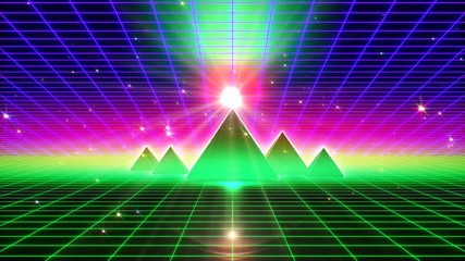 Wall Mural - VJ 80's Green Horizon