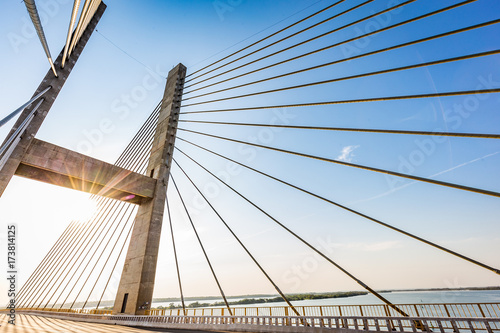 Cuadros en Lienzo Cable-stayed bridge over Parana river, Brazil
