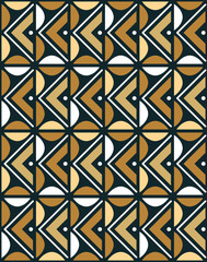 Wall Mural - Seamless African ornament with coffee beans