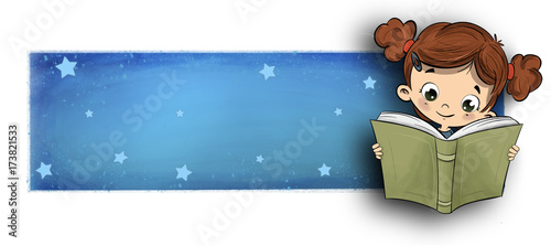 Obraz na płótnie Chłopiec czyta nocną książkę. Liczę przed snem