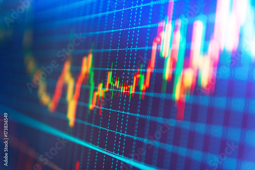Stock Analyzing Shallow Dof Currency Trading Theme Display Of - 