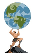 Atlas Titan Holding The Globe