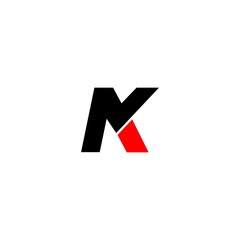 m and k letter logo vector