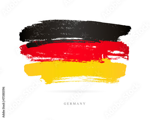 Flag of Germany. Brush strokes Poster Mural XXL
