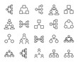© dstarky - Premium set of hierarchy line icons.