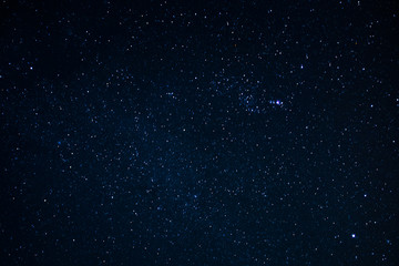 night scape with beautiful stary sky at the high mountain. star texture. space background.