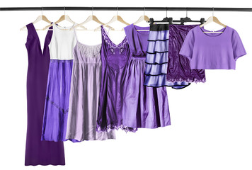 Wall Mural - Purple clothes isolated