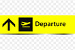 Departure sign in the airport. Departure icon. Departure sign in the airport vector