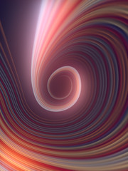 Aufkleber - Digital colored lines abstract background. 3d rendering