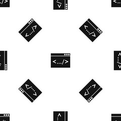Poster - Code window pattern seamless black