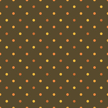 Polka Dots Autumn Orange And Brown Pattern