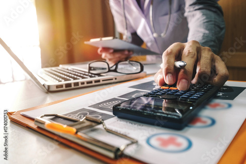 Fotomural Healthcare costs and fees concept