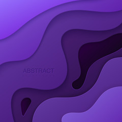 Poster - Realistic paper cut background.