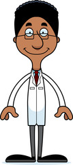 Wall Mural - Cartoon Smiling Scientist Man