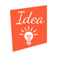 Poster - idea banner with lighting lamp