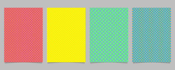 Poster - Simple polka dot brochure template set - vector stationery cover background designs with circle pattern