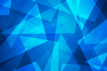 Wall Mural - abstract blue low poly triangle background
