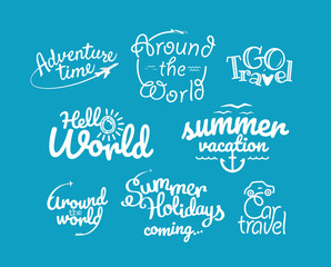 Poster - Adventure logos vector collection. Travel icons clipart