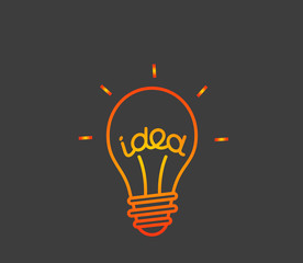 Poster - Idea concept. lightbulb icon vector illustration