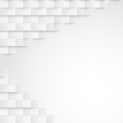 Poster - Abstract white paper geometric background