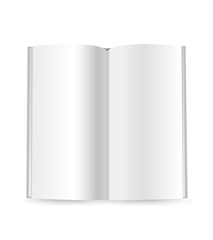 Aufkleber - Thin booklet vector mockup isolated on white. Ready for a content