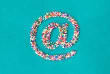 The "at/email" Symbol Built From Nonpareils