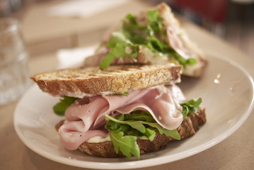 Sandwich with mortadella