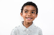 © BONNINSTUDIO/Stocksy - Portrait of a happy little boy over white background.