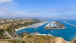 Dana Point port and boats, aerial view - California