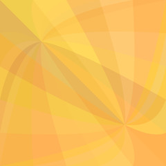 Poster - Orange double curved ray burst background - vector design from swirling rays