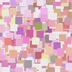Poster - Seamless chaotic square pattern background - vector graphic design from colorful squares with shadow effect