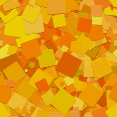 Poster - Seamless abstract geometrical square pattern background - vector graphic design from rotated orange squares