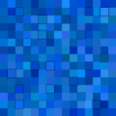 Poster - Square tiled background - vector design from squares in blue tones with 3d effect