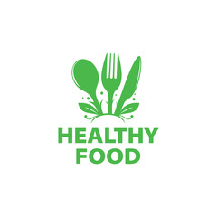 Sticker - vector logo healthy eating