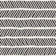 © Samolevsky - Seamless pattern with hand drawn brush strokes. Ink doodle grunge illustration. Geometric vector pattern.