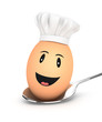 3d egg chef on spoon