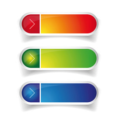 Poster - Empty web colorful button set