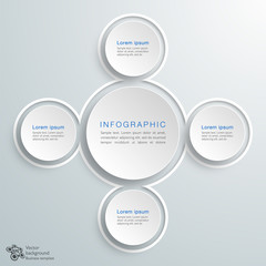 Wall Mural - infographics vector background 4-step process