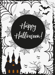 Wall Mural - Halloween poster. Happy Halloween templates for your invitation design, greeting card, flyer. Vector illustration