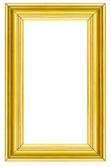 Wall Mural - gold picture frame isolated.