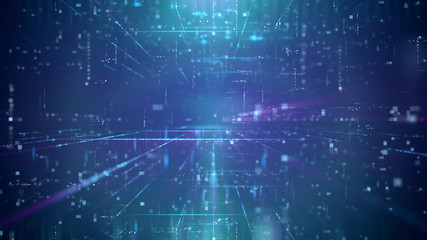 Poster - advanced technology blue backdrop